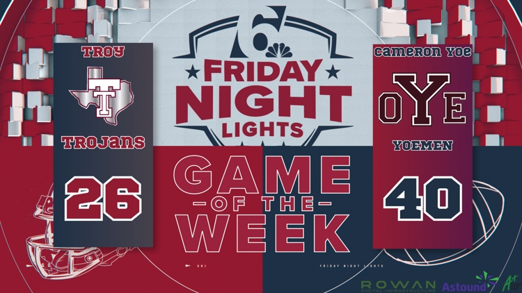 Friday Night Lights Game of the Week | Troy vs. Cameron Yoe — KCEN (Central Texas), Vancouver Sports news